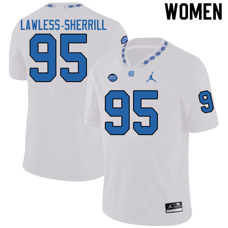 Jordan Brand Women #95 Brant Lawless-Sherrill North Carolina Tar Heels College Football Jerseys Sale